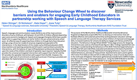 Using the Behaviour Change Wheel to discover barriers and enablers for engaging Early Childhood Educators in partnership working with Speech and Language Therapy Services